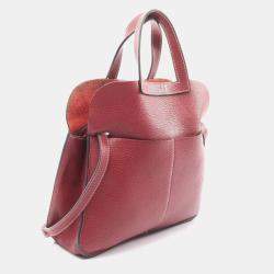 Pre Owned Hermes Arzan 31 Rouge H Handbag In Taurillon Clemence Leather Red