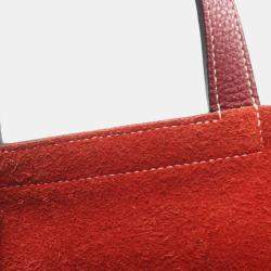 Pre Owned Hermes Arzan 31 Rouge H Handbag In Taurillon Clemence Leather Red