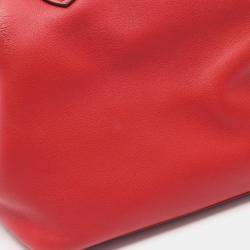 Pre Owned Hermes Toolbox 20 Handbag Leather Swift Red