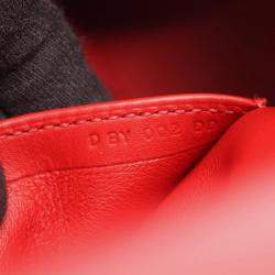 Pre Owned Hermes Toolbox 20 Handbag Leather Swift Red