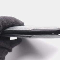 Pre Owned Hermes Bearn Compact Bifold Wallet Leather Epsom Gray