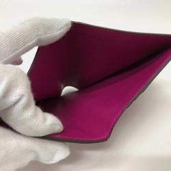 Pre Owned Hermes Bearn Compact Wallet With H Hardware Bi-Fold Wallet Epsom Leather Rose Purple