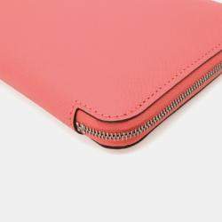 مملوكة مسبقًا Hermes Azap Long Silk-In Round Wallet In Epsom Leather With Rose Azalee And Pink