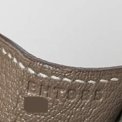 Pre Owned Hermes Birkin Sellier 25 Gold Finish Etoupe Epsom Leather Tote