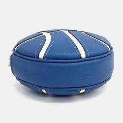 Pre Owned Hermes Blue Leather Basketball Pouch