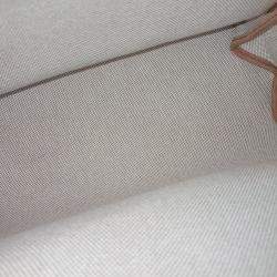 Pre Owned حقيبة هيرمس هيرباج الجديدة قماش وبني جلد بيج مقاس صغير