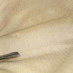 Pre Owned حافظة هيرمس بوليد قماش أبيض ميني