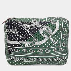 Pre Owned Hermes Multicolor Silk Travel Cube Pouch PM