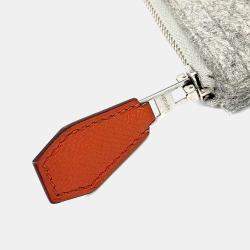 Pre Owned Hermes Grey Orange Canvas and Leather Todo 36 Colorblock