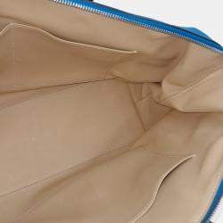 Pre Owned Hermes Blue Leather Paris Bombay 37