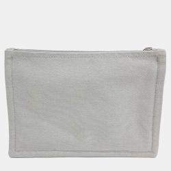 Pre Owned Hermes White Fabric Pouch