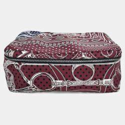 مملوكة مسبقًا Hermes Multicolor Silk Travel Cube Pouch PM