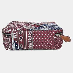 مملوكة مسبقًا Hermes Multicolor Silk Travel Cube Pouch PM
