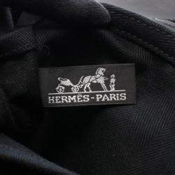 Pre Owned Hermes Black Toile and Swift Valparaiso PM