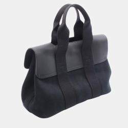 Pre Owned Hermes Black Toile and Swift Valparaiso PM