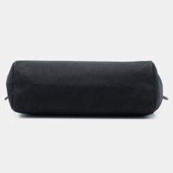 Pre Owned Hermes Black Toile and Vache Hunter Leather Herbag Cabas MM