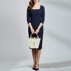 Pre Owned Hermes Picotin Lock 18 Gris Pale Taurillon Clemence Leather Tote