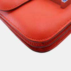 Pre Owned Hermes Orange Mini Swift Marble Constance 18