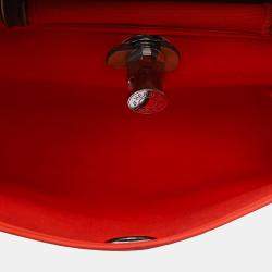 Pre Owned Hermes Brown Orange Toile Herbag Zip 31