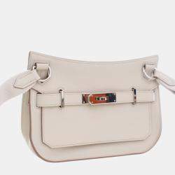 Pre Owned Hermes White Mini Evercolor Jypsiere