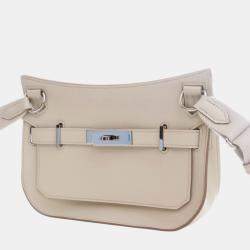 Pre Owned Hermes White Mini Evercolor Jypsiere