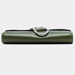 Pre Owned Hermes Green Tadelakt Egee Clutch