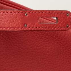 Pre Owned Hermes Birkin 35 Palladium Finish Rose Lipstick Togo Leather Tote