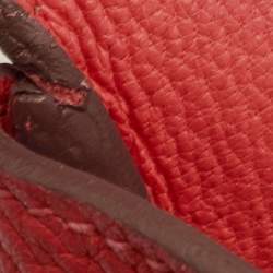 Pre Owned Hermes Birkin 35 Palladium Finish Rose Lipstick Togo Leather Tote