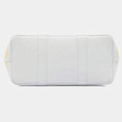 Pre Owned Hermes White/Yellow Toile and Negonda Garden Party 36
