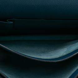 Pre Owned Hermes Blue Togo Sac A Depeches 38