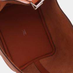 Pre Owned Hermes Orange Clemence Picotin Lock 18