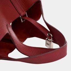 Pre Owned Hermes Red Clemence Picotin Lock 18