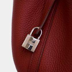 Pre Owned Hermes Red Clemence Picotin Lock 18
