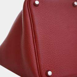 Pre Owned Hermes Red Clemence Picotin Lock 18