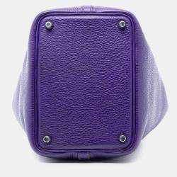Pre Owned Hermes Purple Clemence Picotin Lock 18