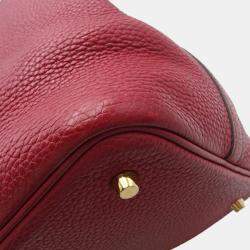 Pre Owned Hermes Red Clemence Picotin Lock 22