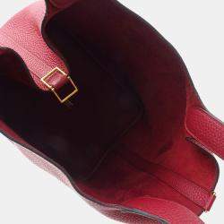 Pre Owned Hermes Red Clemence Picotin Lock 22