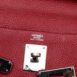 Pre Owned Hermes Red Togo Kelly II Retourne 32