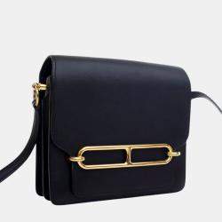Pre Owned Hermes Black Mini Evercolor Sac Roulis 18