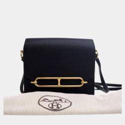 Pre Owned Hermes Black Mini Evercolor Sac Roulis 18