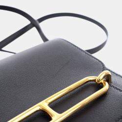 Pre Owned Hermes Black Mini Evercolor Sac Roulis 18
