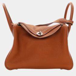 Pre Owned Hermes Brown Clemence Lindy 26