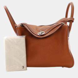 Pre Owned Hermes Brown Clemence Lindy 26