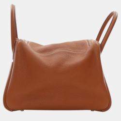 Pre Owned Hermes Brown Clemence Lindy 26