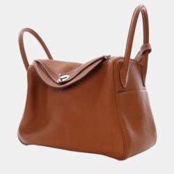 Pre Owned Hermes Brown Clemence Lindy 26