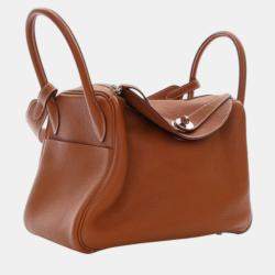 Pre Owned Hermes Brown Clemence Lindy 26