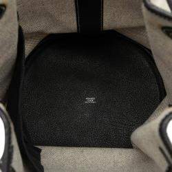 Pre Owned Hermes Black, Grey Toile Negonda Recif MM Backpack