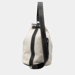 Pre Owned Hermes Black, Grey Toile Negonda Recif MM Backpack