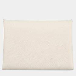 مملوكة مسبقًا Hermes Calvi Duo Verso Nata / Jaune Poussin Epsom