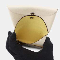 مملوكة مسبقًا Hermes Calvi Duo Verso Nata / Jaune Poussin Epsom